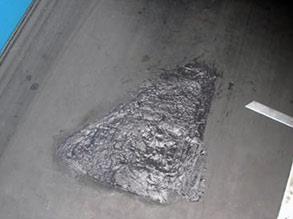 Belzona 2311 (SR Elastomer) used to repair the damaged belt Belzona 2311 (SR Elastomer) used to repair the damaged belt